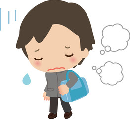 悩み事がある男子高校生