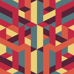 abstract retro geometric pattern