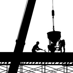 construction silhouette vector