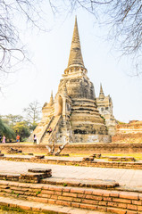 Obraz premium Wat Phra Si Sanphet temple at ayutthaya Thailand