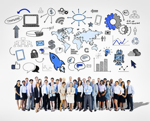 Large group of Business People