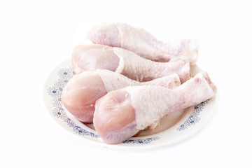 Raw chicken leg