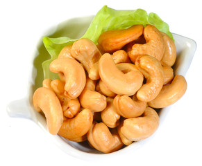 cashew nuts isolated on white background
