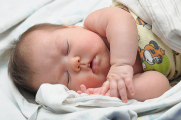 Newborn baby with allergic
