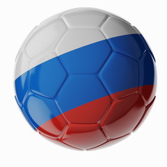 Fototapeta premium Soccer ball. Flag of Russia