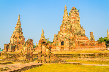 Wat Chai Watthanaram temple in ayutthaya Thailand