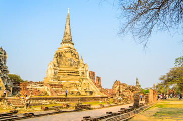 Wat Phra Si Sanphet temple at ayutthaya Thailand