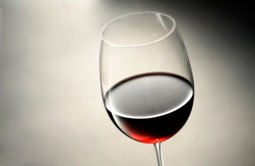 Wine glass with red wine