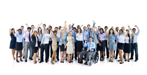 Fototapeta premium Large Group of Business People Celebrating