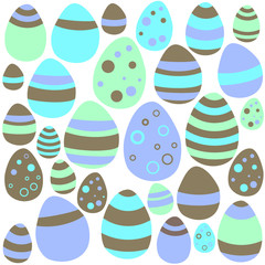 Blue and brown Easter eggs seamless texture