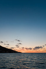 Sunset near Panarea island