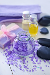 sea salt,soap and oil