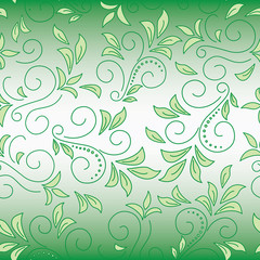 floral green decorative background with gradient