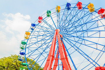 Vintage ferris wheel in the park