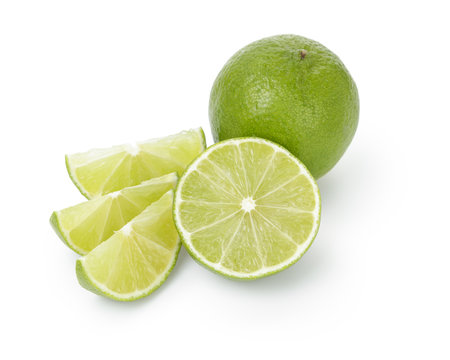 fresh lime with slices
