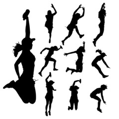 Vector silhouette of people.