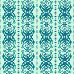 Seamless abstract pattern of wavy ornament