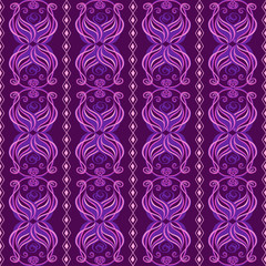 Seamless abstract pattern of wavy ornament