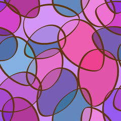 Naklejki  Seamless pattern of abstract ellipses