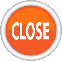 Круглый векторный знак с надписью CLOSE