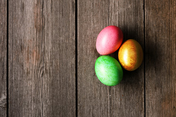 Colored easter eggs