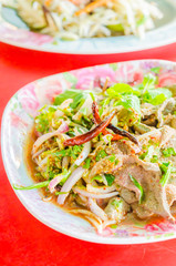 Spicy liver salad