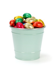 Colorful chocolate eggs