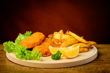 Traditional fish and chips
