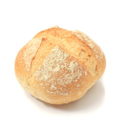 fresh bread isolated on white background