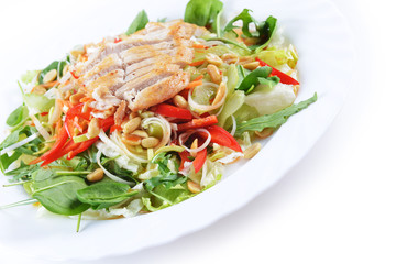 salad of fried chicken