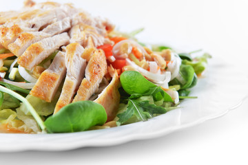 salad of fried chicken