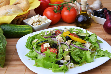 salad with fresh vegetables