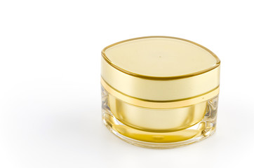 cream bottle isolated white background