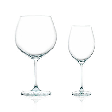 Two Elegant Cups of wine Isolated