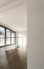 beautiful interior of a new apartment, view from passage