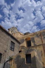 Fototapeta na wymiar Kościół w Lipari, Wyspy Liparyjskie, Sycylia, Włochy