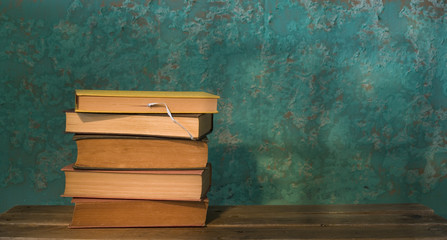 stack of books