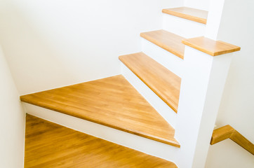 Wood staircase interior