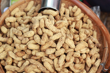Peanut in the market on sale