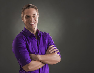 Portrait of a casual young man smiling