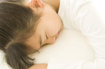 Obraz na płótnie Canvas Japanese girl taking nap
