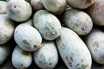Gourd drums (Benincasa hispida, winter melon)