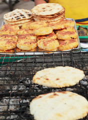 Sticky rice grilled asia food