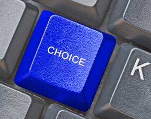 Keyboard with hot key for choice