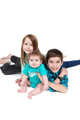 Beautiful Little Girl Posing for Camera in Studio