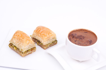 baklava and turkish coffee