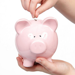 pink piggy bank