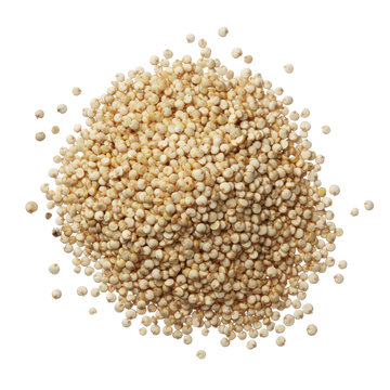 Pile of quinoa grain isolated on a white background
