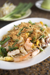 padthai in white dish
