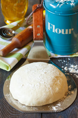 Ingredients for bread cooking.